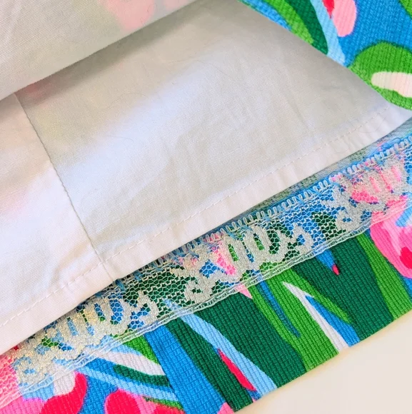 Lilly Pulitzer Mila Stretch Shift Dress Turquoise Shore I Spy Engineered Sz 8 - Picture 12 of 14